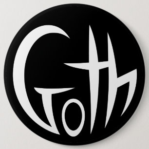 Goth (Pointed Lettering) Button