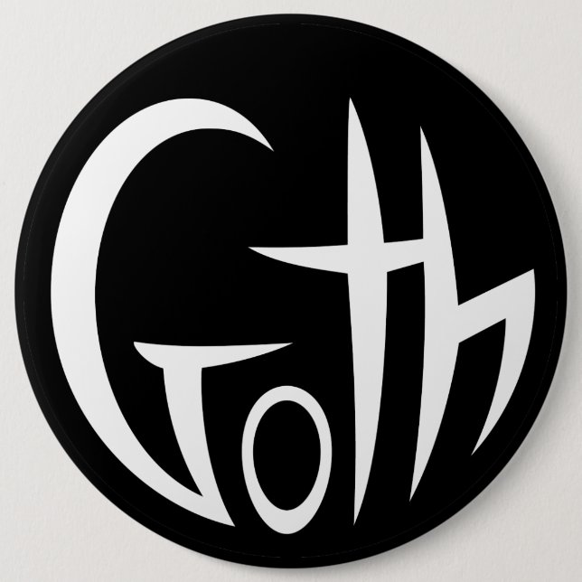 Goth (Pointed Lettering) Button (Front)