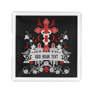 Goth Post Punk Fashion Acrylic Tray