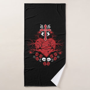 Goth Post Punk Fashion Bath Towel