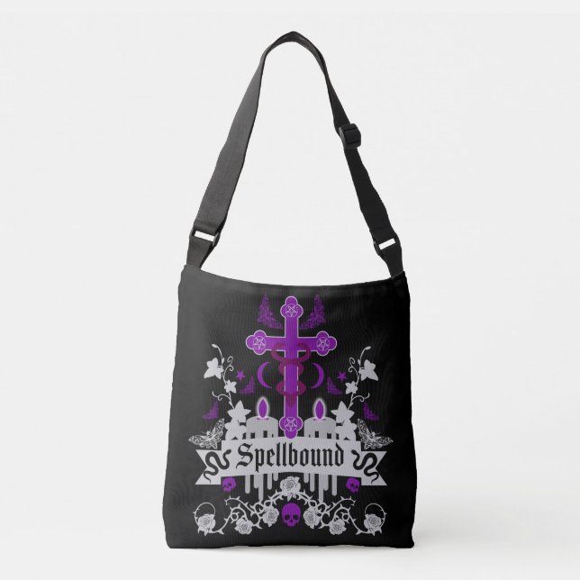 Goth Post Punk Fashion Crossbody Bag (Front)