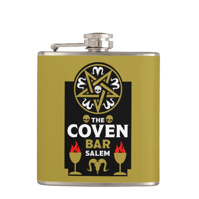 Goth Post Punk Fashion Flask (Front)