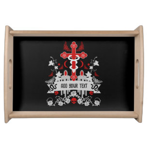 Goth Post Punk Fashion Serving Tray