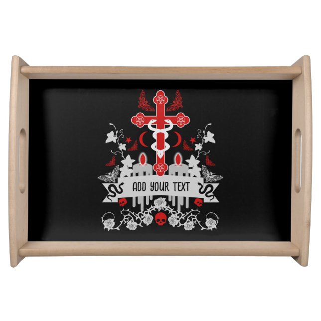Goth Post Punk Fashion Serving Tray (Front)