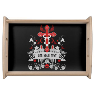 Goth Post Punk Fashion Serving Tray