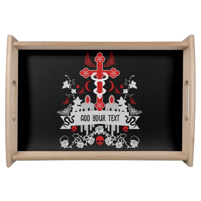 Goth Post Punk Fashion Serving Tray (Front)