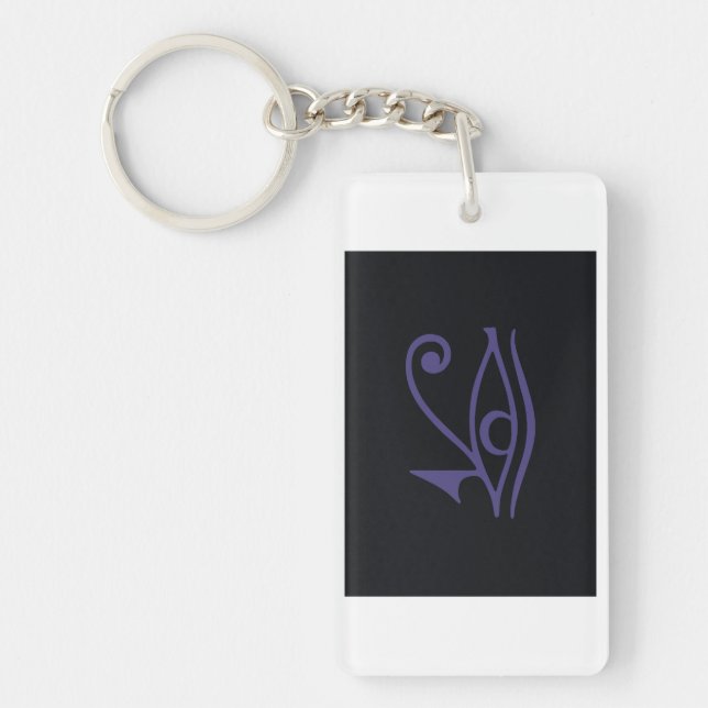 GOTH PRIDE FLAG KEYCHAIN (Front)