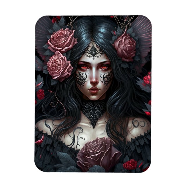 Goth Princess Gothic Fantasy Art Magnet (Vertical)