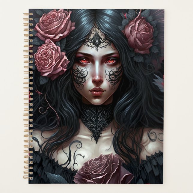Goth Princess Gothic Fantasy Art Planner (Front)