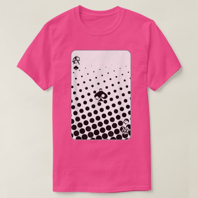Goth Punk Ace Of Spades Card Shark Gambler Skeleto T-Shirt (Design Front)