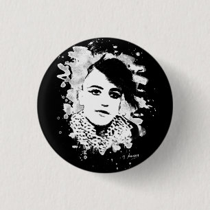Goth Punk Girl Pinback Button