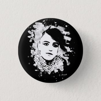 Goth Punk Girl Pinback Button by andersARTshop at Zazzle
