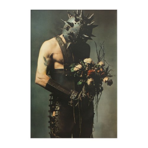 Goth Punk Rock Romeo With Roses Acrylic Print