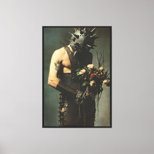 Goth Punk Rock Romeo With Roses Canvas Print