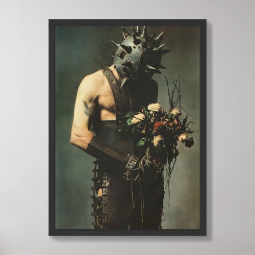 Goth Punk Rock Romeo With Roses Framed Art