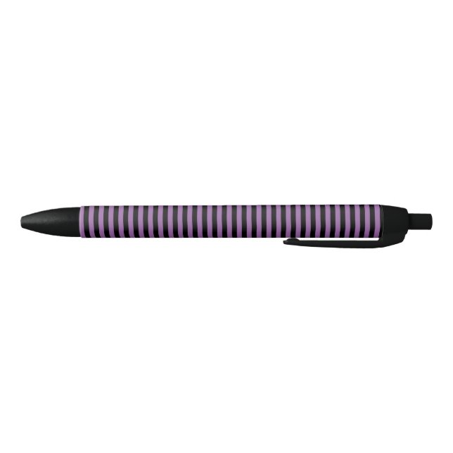 Goth Purple and Black Stripe Black Ink Pen (Bottom)