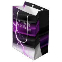 Goth Purple Black Halloween Event Baby Shower Medium Gift Bag