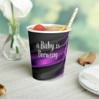 Goth Purple Black Halloween Event Baby Shower Paper Cups