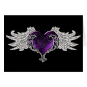 Goth Purple Heart with Angel Wings (Front Horizontal)