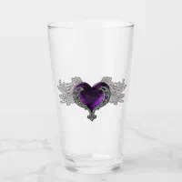 Valentine Libbey Glass Can With Floating Hearts, Valentine Glass