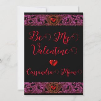 Goth Purple Ornament With Heart Personalized