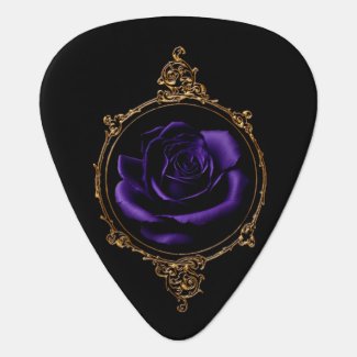 Goth Purple Rose  Guitar Pick