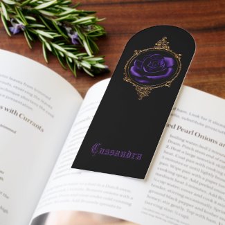 Goth Purple Rose Personalized