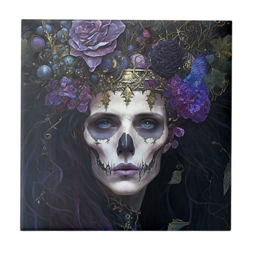 Goth Queen Fantasy Art Ceramic Tile