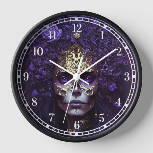 Goth Queen Fantasy Art Clock