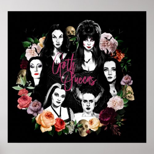 Goth Queens  Elvira Vampira Lily Morticia Fra Poster