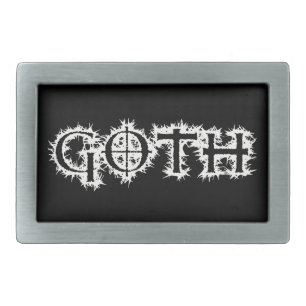 Goth Rectangular Belt Buckle