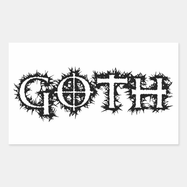 Goth Rectangular Sticker (Front)
