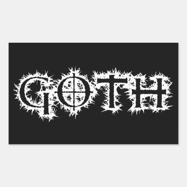 Goth Rectangular Sticker (Front)