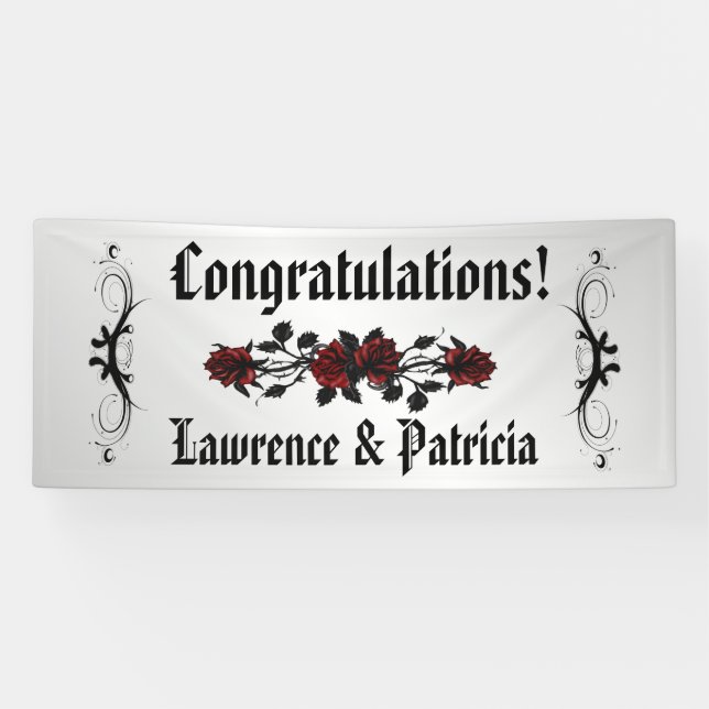 Goth Red Rose Banner (Horizontal)