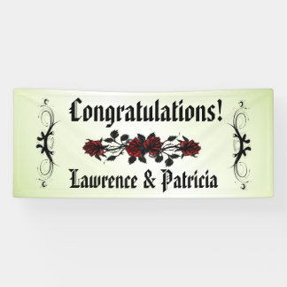 Goth Red Rose Green Banner