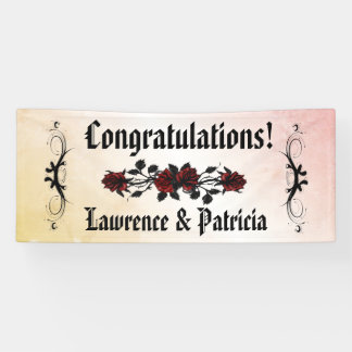 Goth Red Rose Peach Banner