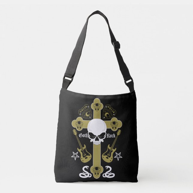 Goth Rock Fashion Crossbody Bag (Front)