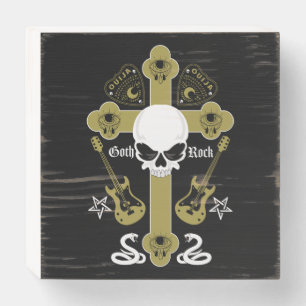 Goth Rock Fashion Wooden Box Sign