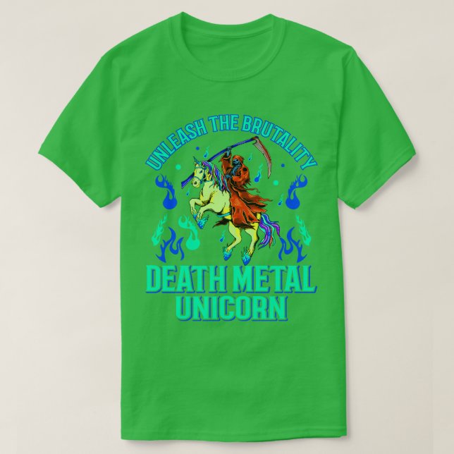 Goth Rock Satan Unicorn Festivals Death Metal 8 T-Shirt (Design Front)