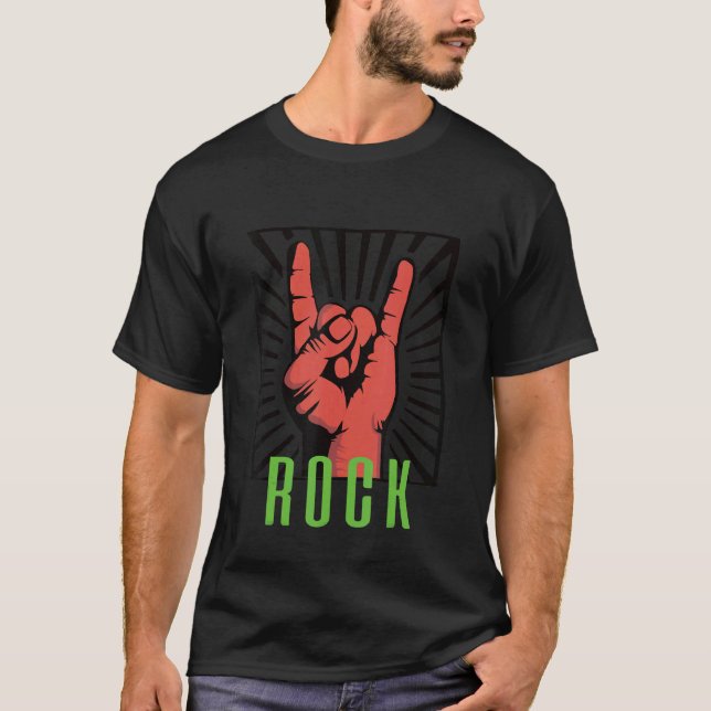 Goth Rock Thrash Horns Symbol of horns cast T-Shirt (Front)