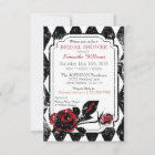 Goth Roses Grunge Diamond Print Bridal Shower