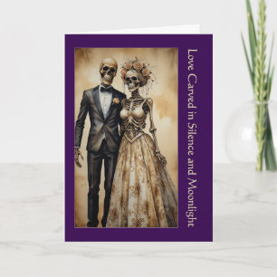 Goth Skeleton Couple Dark Romance Valentines Card
