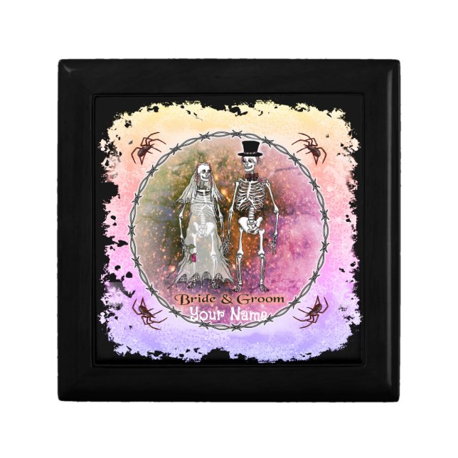 Goth Skeleton Wedding gift box (Front)