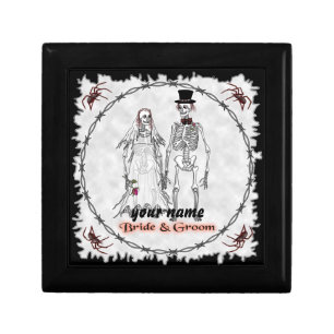 Goth Skeleton Wedding Gift Box