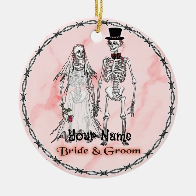 Goth Skeleton Wedding ornaments (Front)