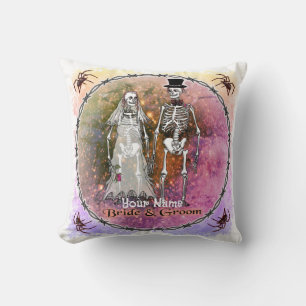 Goth Skeleton Wedding pillows
