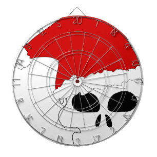 goth skull christmas dartboard