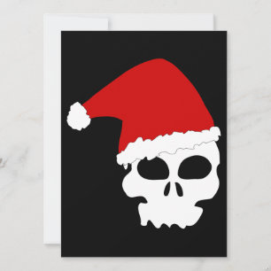 goth skull christmas holiday card