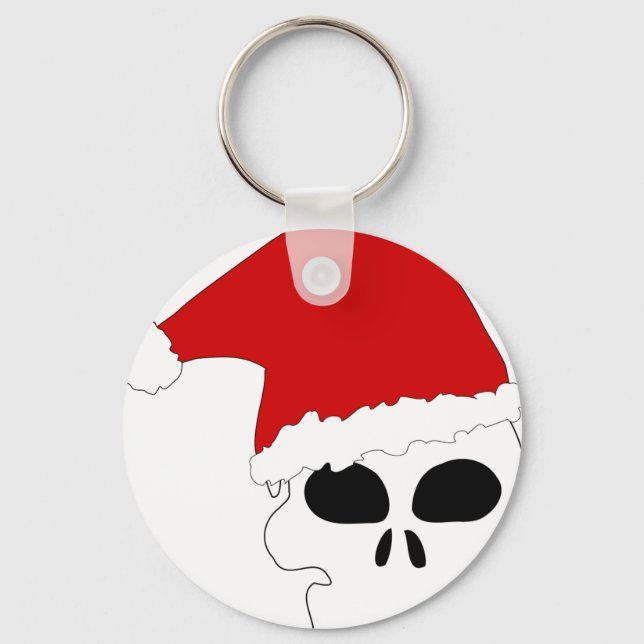 goth skull christmas keychain (Front)