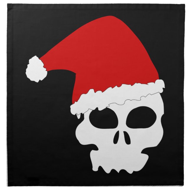 goth skull christmas napkin (Front)